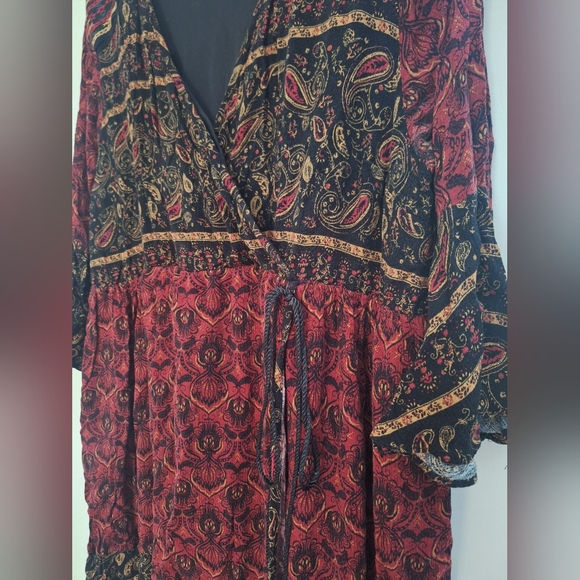 3/4 flare sleeve bohemian dress - Picture 3 of 4